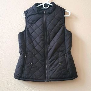 Brown Sleeveless bubble jacket